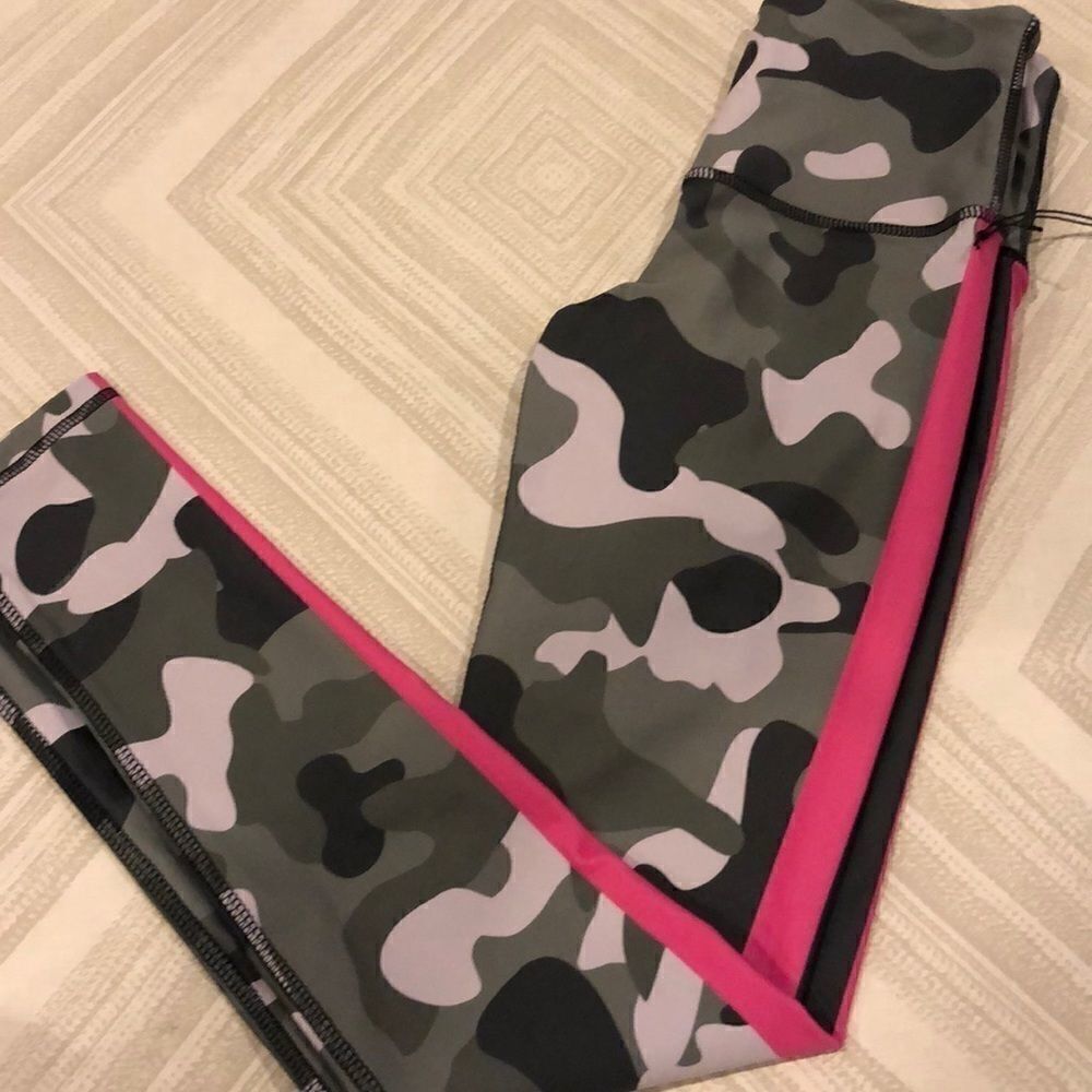 Playground Camouflage with Double Pink Side Stripe